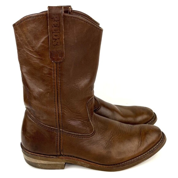 Red Wings Pecos 1155 Brown Leather Western Cowboy Boots Men's Size 10 D USA Made - Picture 1 of 11
